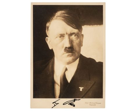 * Hitler (Adolf, 1889-1945), Führer of the Third Reich 1934-45. Signed Photograph, 'Adolf Hitler’, c. 1930s, vintage sepia po