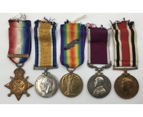 A WW1 1914 Star / LSGC / Special Constabulary medal group, awarded to 6106 Gnr Andrew Adams of the 28th Brigade Royal Field A