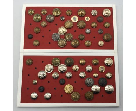 A good and scarce selection of 19th and 20th century British regimental buttons. To include examples for: the Royal Irish Fus