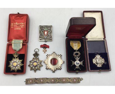 A collection of medals and decorations, acquired from the estate of the last King of Portugal, Manuel II in 1932. To include: