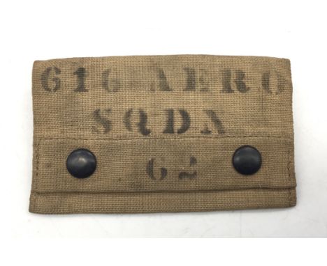 United States WW1 aviation interest - an original WW1 era United States M-1910 Carlisle bandage pouch. Dated 1917 to the insi