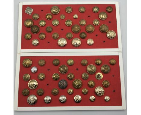 A good selection of late 19th and 20th century British military tunic buttons. In various sizes, with examples being silvered