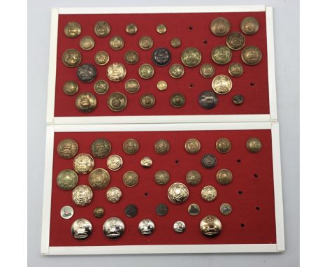 A selection of 19th and 20th century British line regiment tunic buttons, with some scarce examples. To include examples for: