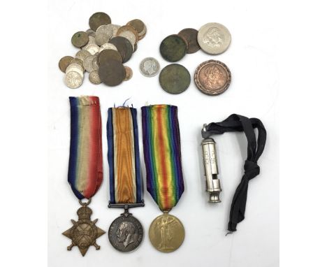 A WW1 1915 Star trio, awarded to T/35840 Driver J.Tate of the Army Service Corps, plus other items. To include: the 1915 Star