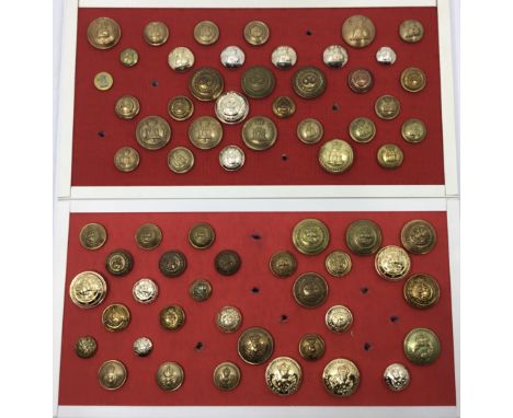 A selection of late 19th and 20th century British regimental tunic buttons. To include examples for: the Norfolk Regiment (us