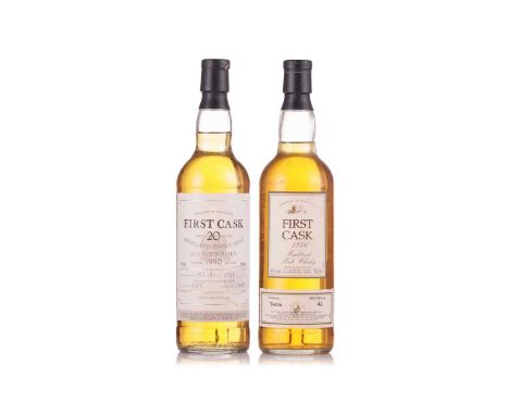 Two bottles of First Cask Whisky: a Blair Athol Highland Malt Whisky, 26yr, 1976, 46%, 70cl, Cask no 7606, Bottle no 42, toge