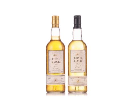 Two bottles of First Cask Whisky: a Glenlivet Speyside Malt Whisky, 24yr, Distilled in 1974, 46%, 70cl, Cask no 5133, Bottle 