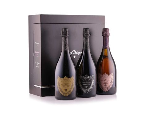 Presentation Box of 3 Bottles Dom Perignon to include 1 x Oenotheque 1995, 1 x Vintage 2000, 1 x Rose 1998Collector in Hampsh