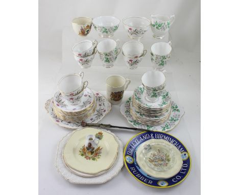 A Royal Albert 'Traveller's Joy' tea service (21 pieces), a Royal Standard 'Fancy Joy' tea service (20 pieces) and various co