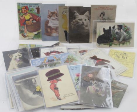 A collection of novelty cards to include fold-out examples, googly eyes, kaleidoscope, hold-to-light, mirror advertising card