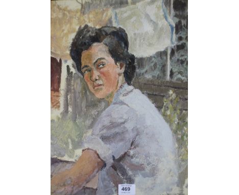MALCOLM DRUMMOND (1880-1945); oil on card, portrait of a female, signed lower right, 38.5 x 31cm, framed and glazed. CONDITIO