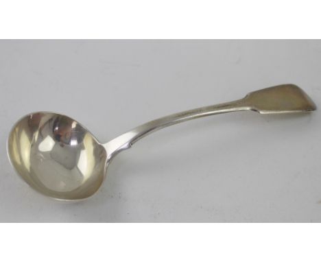 A Georgian hallmarked silver small ladle by William Chawner II, approx 18cm long, approx 69g.