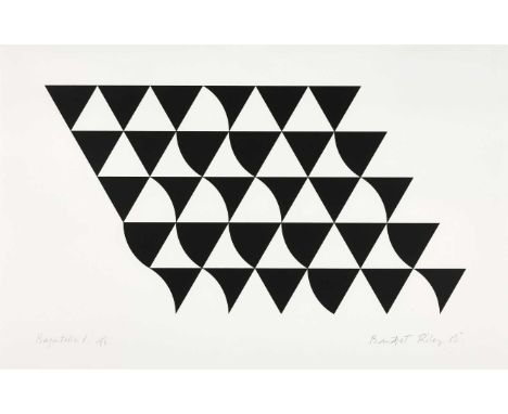 Bridget Riley (British 1931-), 'Bagatelle 1', 2015, screenprint in colours on wove paper, signed, dated, titled, and numbered