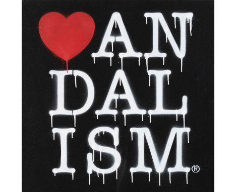 Nick Walker (British 1969-), 'Vandalism (Black)', 2008, spraypaint and acrylic on canvas, signed, dateded, and numbered from 