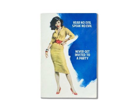 Connor Brothers (British Duo), 'Hear No Evil', 2020, hand-painted vintage paperback with silkscreen, signed and numbered from