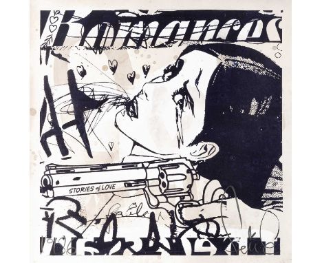 Faile (Collaboration), 'Stories Of Love - Romance In Brown', 2008, Acrylic &amp; Silkscreen on Lennox 100 Paper, signed in pe