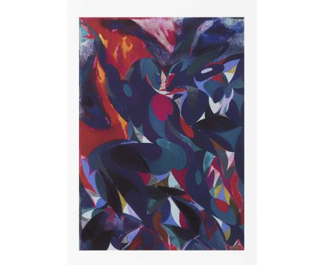 Tunji Adeniyi-Jones (British 1992-), 'A Flashy Encounter, 2021, giclee print on 300gsm Somerset Velvet mould-made paper with 