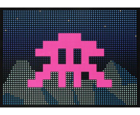 Invader (French 1969-), 'L.E.D.', 2017, screen print in colours on 300gsm Somerset Satin paper, signed, dated, and numbered f