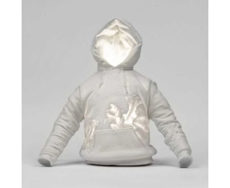 Daniel Arsham (American 1980-), 'Eroded Sweatshirt', 2019, porcelain sculpture lamp, from an edition of 150, signed and numbe
