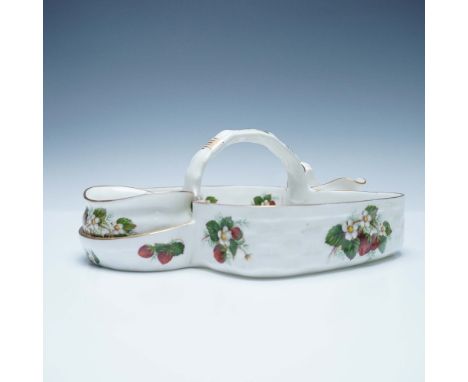 A charming Hammersley &amp; Co. bone china serving set in the beloved Strawberry Ripe pattern. This English-made collection f