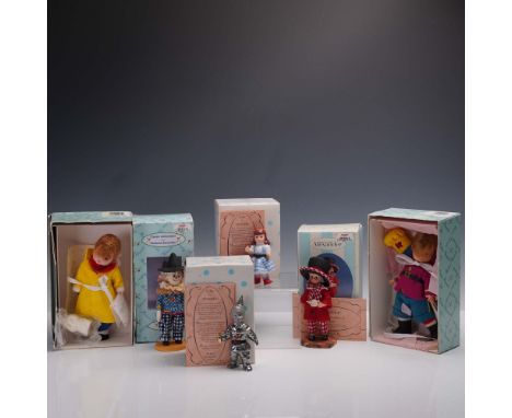 Charming set of six Madame Alexander collectible dolls, each inspired by classic characters and presented with original boxes