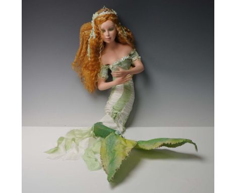 This limited edition Sea Fantasy mermaid doll from the Florence Maranuk Collection by Show-Stoppers, Inc. showcases an enchan