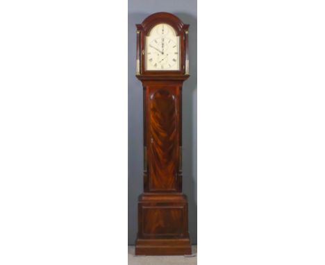 A George III mahogany longcase clock by Oakley of London, the 12ins painted dial with Roman numerals, subsidiary seconds dial