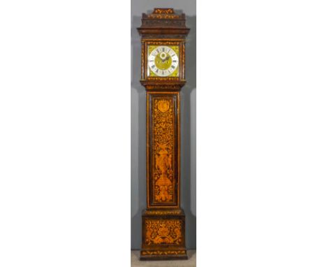 An early 18th Century longcase clock movement by Christopher Gould of London, contained in late 18th/19th Century Dutch walnu