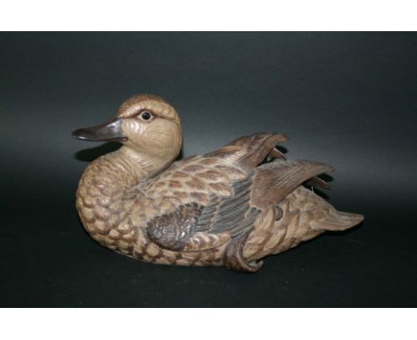 LARGE POOLE POTTERY MALLARD a large almost life size model of a Mallard, limited edition and sculpted by Barbara Linley-Adams