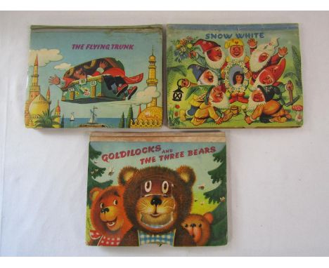 3 pop up books - Bancroft &amp; Co printed in Czechoslovakia - Snow White, The Three Little Pigs &amp; Goldilocks double stor