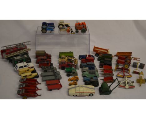 Quantity of Dinky diecast toys, consisting of various farming vehicles/machinery such as Field-Marshall Tractor, ambulances, 