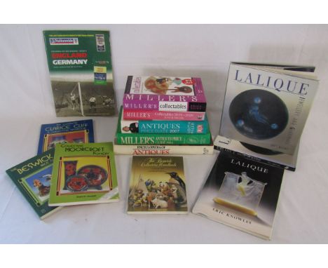 Collection of books including Millers Guides, Lalique, Beswick, Moorcroft and Clarice Cliff&nbsp;