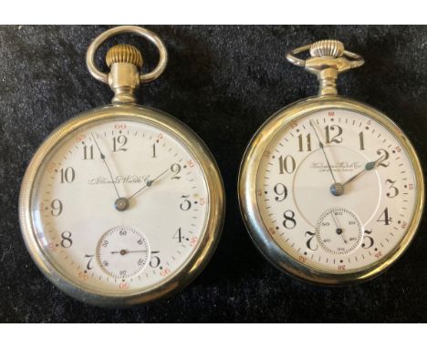 2 American screw case pocket watches: Hampden Watch Co. &amp; Illinois Watch Co.