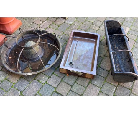 Mexican hat metal pig trough, metal pig trough &amp; a salt glaze butlers sink&nbsp;