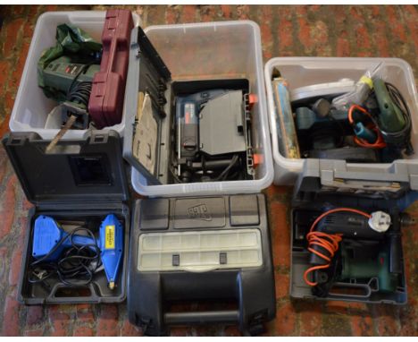 Quantity of electrical hand tools including drills, saw etc