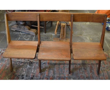 Wooden folding school/chapel bench
