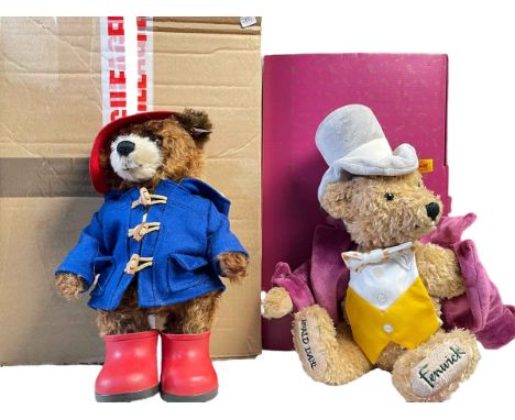 Two Steiff teddy bears, Paddington and Fenwick Roald Dahl.