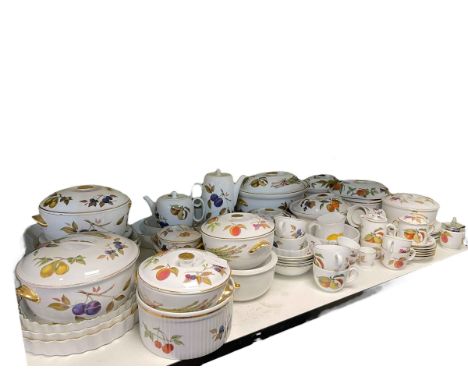 Collection of Royal Worcester Evesham including tureens, approximately 65 pieces.