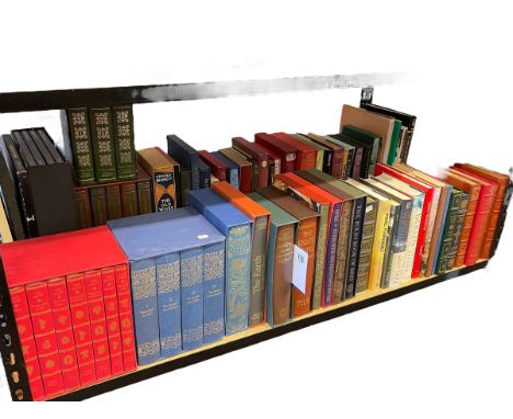 Collection of Folio books including Pride & Prejudice, Tolstoy, Fernand Braudel, etc, together with signed first edition 'Emp