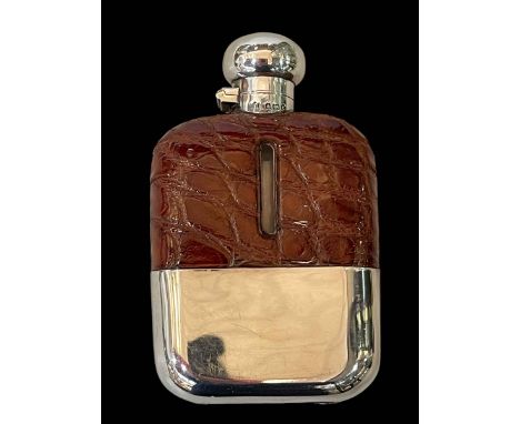 Silver spirit flask, Birmingham 1918.