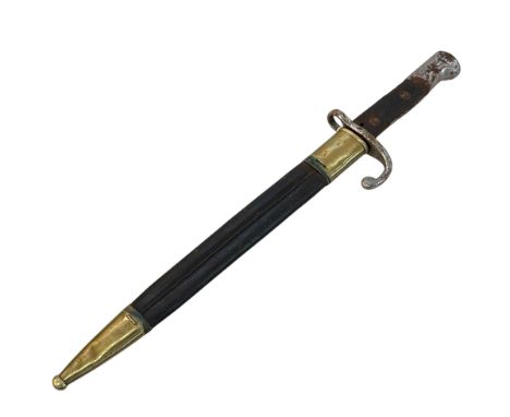 Weyersberg Kirschbaum & Co Solingen bayonet and scabbard, handle reads EE1297. Blade is 30cm.