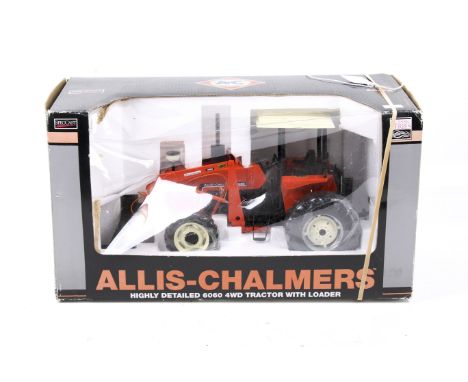 A SpecCast 1:16 scale Allis Chalmers 6060 tractor and front loader. In the original box.