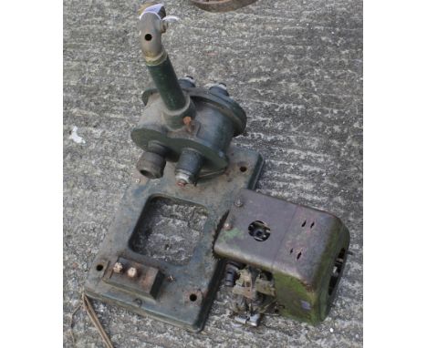 A vintage engine and a water pump. Max H54cm