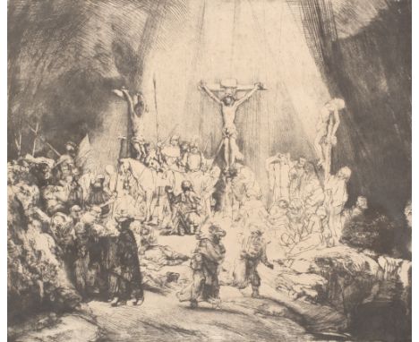 After Rembrandt Van Rijn (1606-1669), 'The Three Crosses' Rembrandt; 'De Drie Kruizein', 1904. On paper watermarked VAN GELDE