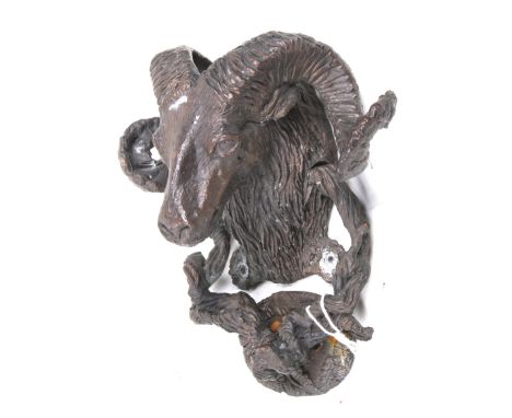 A cast metal ram's head door knocker. H18cmBeing sold on behalf of Age UK charity, Frome