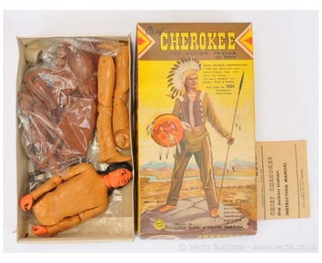 Marx Toys [Swansea] Model: 2063 - Chief Cherokee The Action Indian, comprising: 1/6th Scale [12"] Posable Figure with Complet