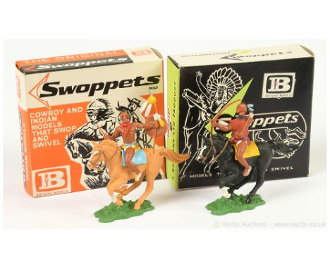 Britains [Herald] - Swoppets - Cowboys &amp; Indians Series - Individually boxed mounted figures [1965/66], comprising: Set H