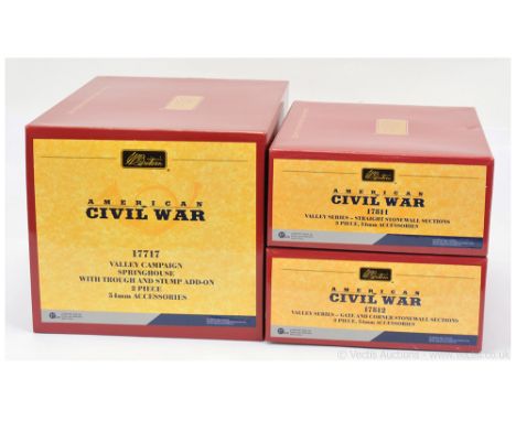 Britains - ACW Series, comprising: Set 17717 - Valley Campaign Spring House , Set 17811 - Valley Series - Straight Stonewall 