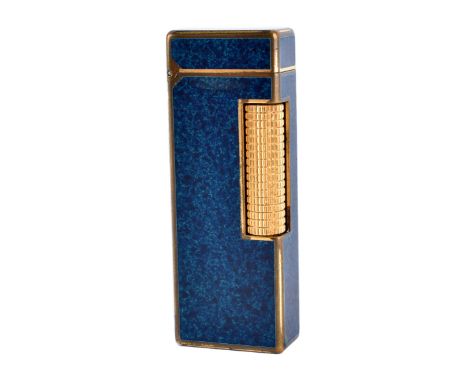 Dunhill Gold Plated and Lacquered Cigarette Lighter. Signed and numbered 24163 to base. Measures 2-1/2" H. Condition: Wear fr