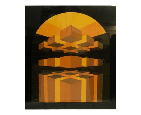 Brian Halsey, American (b. 1942) Color Silkscreen "Theophanon 1st State". Signed, titled. Measures 35-3/4" x 29-1/2", frame m